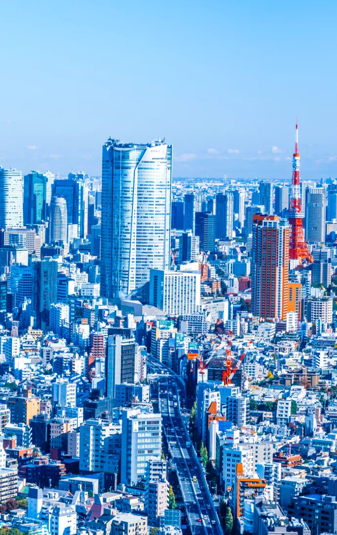 オフィスビル街の写真